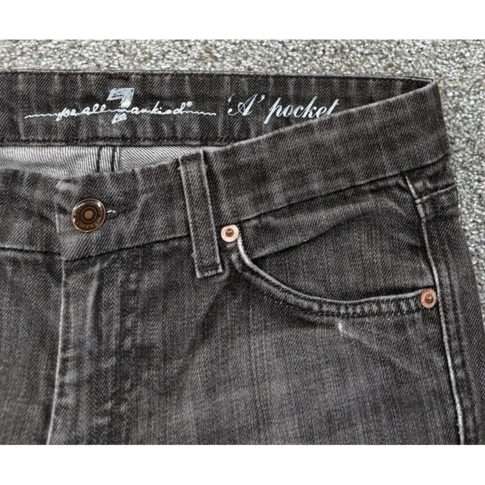 7 for All Mankind 'A' Pocket Jeans Womens‎ 28 Brown Flared Stretch Boho Festival - Picture 7 of 14